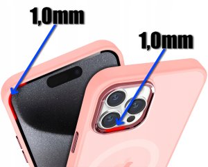 krainaGSM Etui Do Iphone 15 Pro Max Do Magsafe Matowe Matt Case + Szkło Na Ekran 9H 3