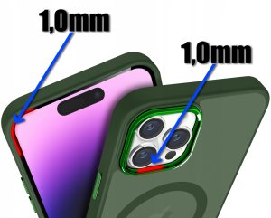 krainaGSM Etui Do Iphone 14 Pro Max Do Magsafe Matowe Matt Case + Szkło Na Ekran 9H 3