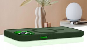 krainaGSM Etui Do Iphone 14 Pro Max Do Magsafe Matowe Matt Case + Szkło Na Ekran 9H 4