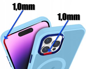 krainaGSM Etui Do Iphone 14 Pro Max Do Magsafe Matowe Matt Case + Szkło Na Ekran 9H 3