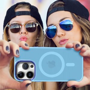 krainaGSM Etui Do Iphone 14 Pro Max Do Magsafe Matowe Matt Case + Szkło Na Ekran 9H 7