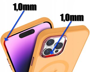 krainaGSM Etui Do Iphone 14 Pro Max Do Magsafe Matowe Matt Case + Szkło Na Ekran 9H 3