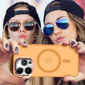 krainaGSM Etui Do Iphone 14 Pro Max Do Magsafe Matowe Matt Case + Szkło Na Ekran 9H 7