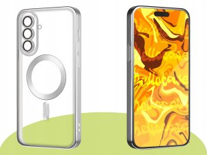 Hello Case Etui Do Samsung Galaxy A36 / A37 / A57 (Do Magsafe, Tytanowe, Clear, Case) 3