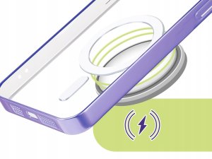 Hello Case Etui Do Apple iPhone 16 Plus (Do Magsafe, Fioletowe, Metalowe, Clear, Case) 2