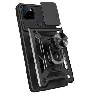 Hello Case Etui Pancerne Do Realme C21Y / C25Y (Czarne, Armor, Ochronne, Holder, Ring) 4