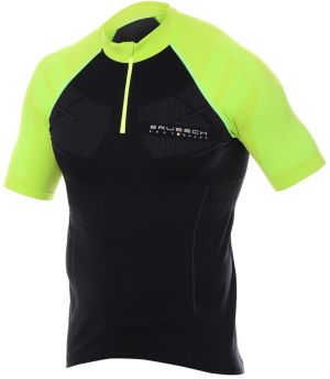 Brubeck Koszulka rowerowa SS12390 czarno-limonkowa r. XS 3