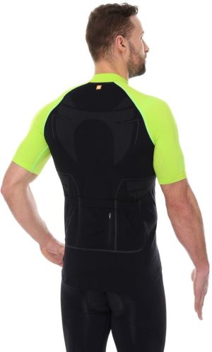 Brubeck Koszulka rowerowa SS12390 czarno-limonkowa r. XS 4