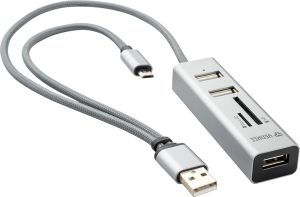 HUB USB Yenkee 1x SD 1x microSD  + 3x USB-A 2.0 (YHC 102SR) 2