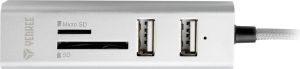 HUB USB Yenkee 1x SD 1x microSD  + 3x USB-A 2.0 (YHC 102SR) 3