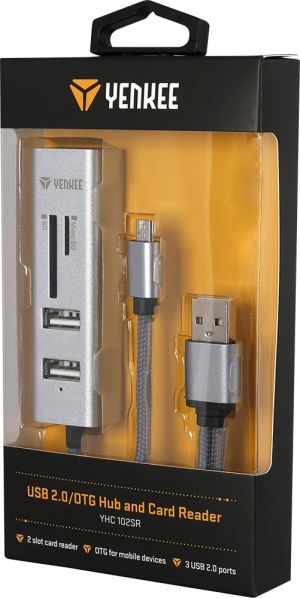 HUB USB Yenkee 1x SD 1x microSD  + 3x USB-A 2.0 (YHC 102SR) 6