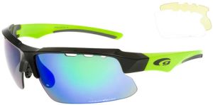 Goggle Okulary sportowe z wymiennymi szybami Faun Black/Green (T579-2) 1