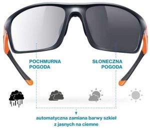 Uvex Okulary sportowe Sportstyle 107 Vario Uvex Matt Black uniw - 4043197237398 4