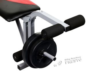 Hop-Sport Ławeczka pod sztangę z maszyną na nogi HS-1050 Hop Sport + rękawiczki treningowe GRATIS! Ławeczka pod sztangę z maszyną na nogi HS-1050 Hop Sport + rękaw uniw - 2000091025897 4