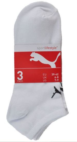 Puma Skarpety męskie 201103001-300 Basic Sneaker 3-pack white r. 39-42 3