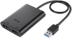 Stacja/replikator I-TEC Brak USB - HDMI x2 Czarny  (U3DUAL4KHDMI) 1
