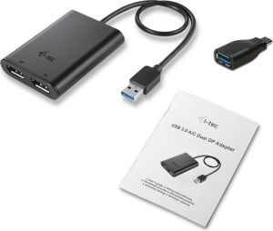 Adapter USB I-TEC USB-A - DisplayPort x2 Czarny  (U3DUAL4KDP) 3