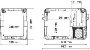 Lodówka turystyczna Waeco Lodówka turystyczna kompresorowa przenośna CoolFreeze CFX-40AC-W01-A Waeco uniw - 4015704254907 3
