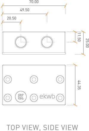 EK Water Blocks EK-FC Terminal X2 1-slot Acryl 3