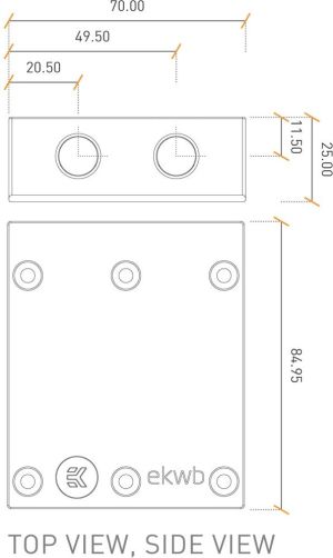 EK Water Blocks EK-FC Terminal X2 3-slot Acryl 3