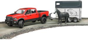 Bruder Auto RAM 2500 Power Wagon z przyczepą dla konia (02501) 2