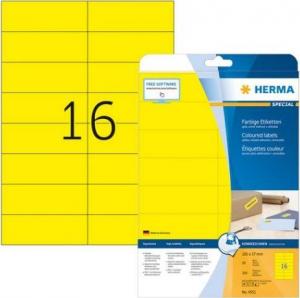 Herma HERMA Etiketten A4 gelb 105x37mm Papier matt ablösbar 320St. - 4551 1