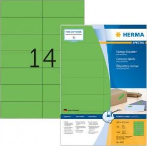 Herma Kolorowe etykiety A4, 105 x 42,3 mm, zielony, trwała przyczepność - 4559 1