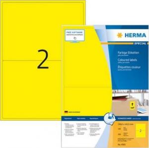 Herma Kolorowe etykiety A4, 199,6 x 143,5 mm, żółty, trwała przyczepność - 4565 1