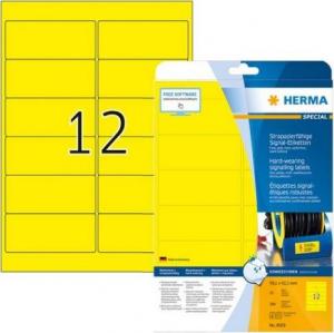 Herma Wodoodporne etykiety foliowe, żółte, A4, 99,1 x 42,3 mm, wyjątkowo silna przyczepność - 8029 1