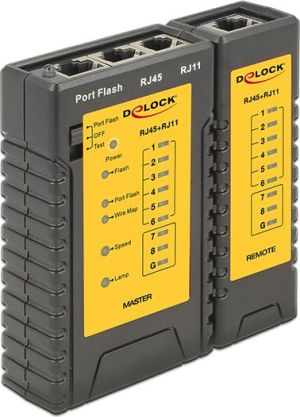 Delock Tester kabli RJ45 / RJ12 + Wyszukiwacz portu (86407) 1