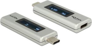 Delock Miernik USB Type-C z wyświetlaczem napięcia i natężenia OLED ( 65844) 1