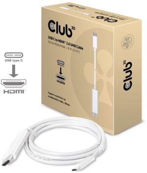 Kabel USB Club 3D USB-C - HDMI 1.8 m Biały (CAC-1514) 7