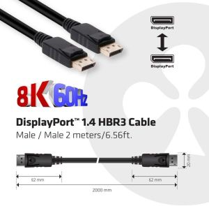 Kabel Club 3D DisplayPort - DisplayPort 2m czarny (CAC-2068) 3