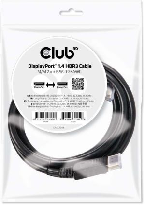 Kabel Club 3D DisplayPort - DisplayPort 2m czarny (CAC-2068) 6