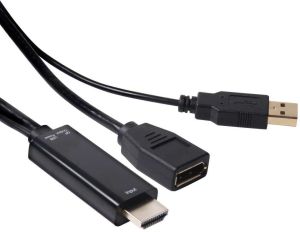 Kabel Club 3D DisplayPort - HDMI 0.15m czarny (CAC-2330) 1
