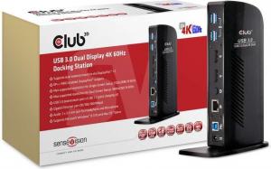 Stacja/replikator Club 3D SenseVision Dual Display 4K USB 3.0 (CSV-1460) 3