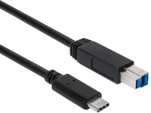 Kabel USB Club 3D USB-C - USB-B 1 m Czarny (CAC-1524) 1