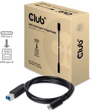 Kabel USB Club 3D USB-C - USB-B 1 m Czarny (CAC-1524) 5
