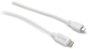 Kabel USB G&BL Typ C - Micro B biały 1m (3803) 1