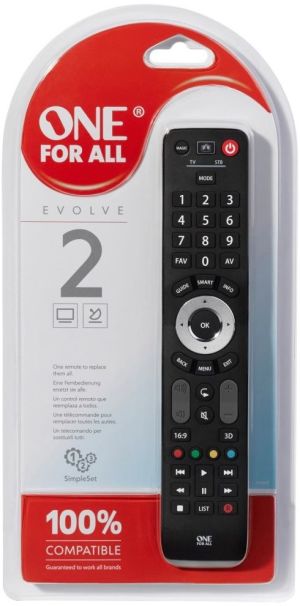 Pilot RTV One For All uniwersalny do 2 urządzeń Dla wszystkich telewizorów i tunerów (urc7125) 2