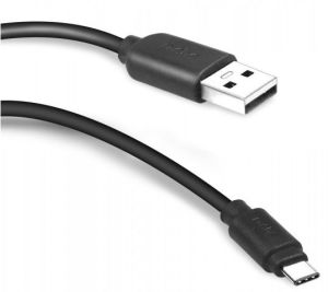 Kabel USB SBS Mobile USB-A - USB-C 1.5 m Czarny (TECABLEMICROC15K) 1