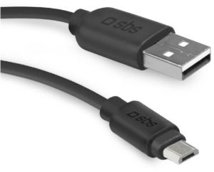 Kabel USB SBS Mobile USB-A - microUSB 2 m Czarny (TECABLEMICRO2K) 1