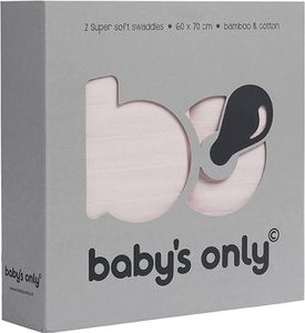 Babys Only Baby's Only, Otulacze bambusowe, różowe, 60x70cm, 2 szt. - BSO0921001 1