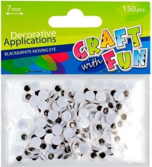 Craft with Fun Ozdoba dekoracyjna oczy 7 mm 150 sztuk 1