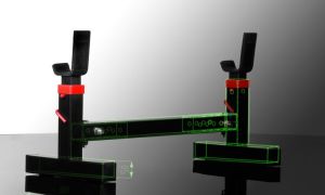 KELTON Stojaki na sztangę pod modlitewnik HS3 HOME czarne 2