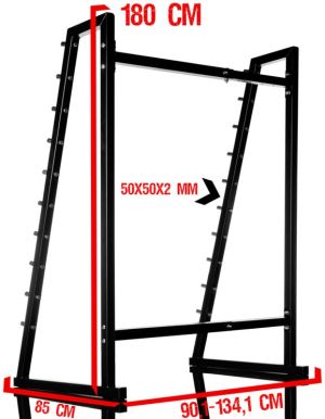 KELTON Stojaki na sztangę do wyciskania ramowe HS4 HOME czarne 7
