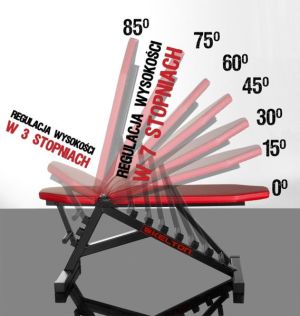 KELTON Ławka regulowana PL4 GYM EQUIPMENT 4