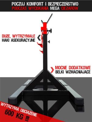 KELTON Stojaki na sztangę z asekuracją RAPTOR PS7 GYM EQUIPMENT czarne 2