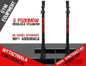 KELTON Stojaki na sztangę do wyciskania para PS1 GYM EQUIPMENT czarne 1