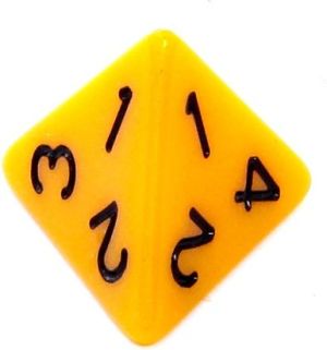 Rebel Komplet kości RPG - Matowe - Żółte 3